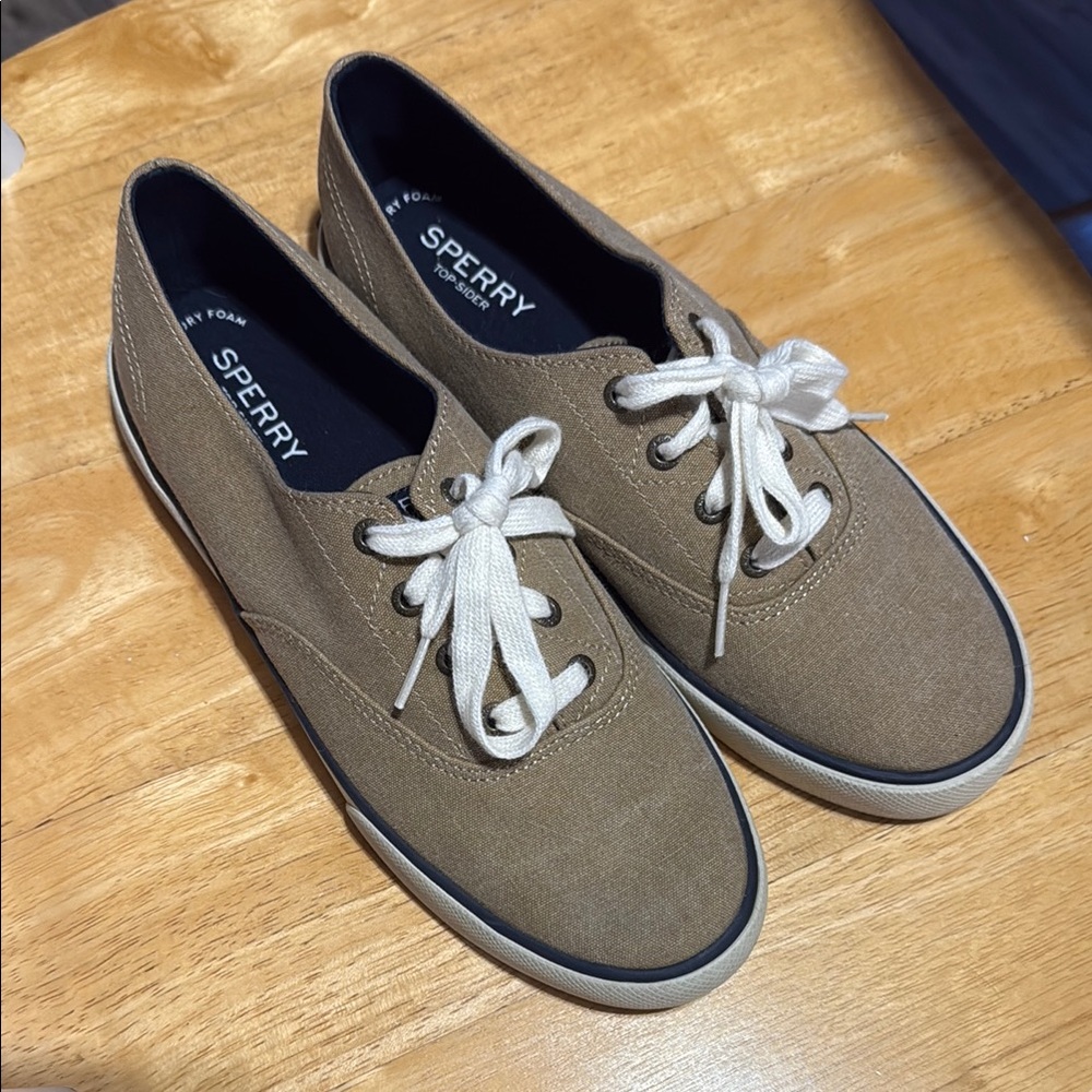 Sperry Men's Tan Canvas Shoes